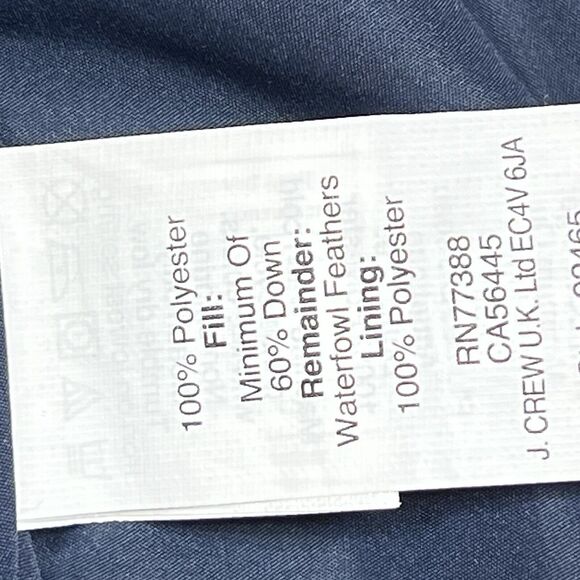 J Crew Vest Womens Small Blue Excursion Puffer Jacket Full Zip Quilted Down - Picture 11 of 11